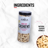 Natural king size cashews 240 grade Ariga Foods premium kaju dry fruits