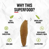 Close up of king size green raisins premium kishmish dry fruit texture