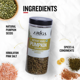 Crunchy roasted pumpkin seeds Natkhat Nimbu flavour rich protein snack