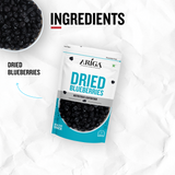 Natural dried Californian blueberries no added sugar healthy fruit snack