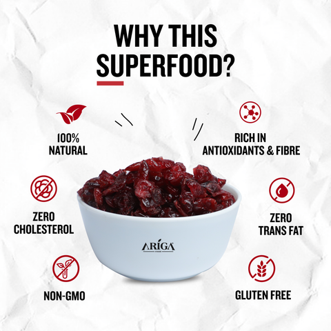 Ariga Foods sliced cranberries 200g packaging dried fruit snack