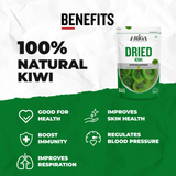 Natural dried kiwi fruit slices rich in fiber healthy snack option
