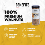 Fresh premium walnuts in bowl healthy omega-3 rich walnut snack