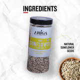 Healthy snacking with raw sunflower seeds in bowl nutritious daily diet