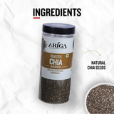 Roasted Chia Seeds 1kg served with spoon, perfect for healthy meals
