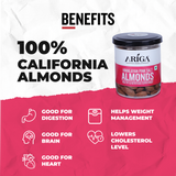 Bowl of roasted Himalayan pink salt almonds crunchy healthy snack nuts