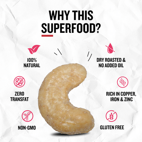 Roasted Himalayan pink salt cashews 200g premium salted kaju snack