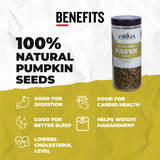 Natural pumpkin seeds with tangy lemon seasoning Natkhat Nimbu healthy snack