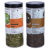 Healthy Bowl of Roasted Pumpkin and Chia Seeds for Diet Snack