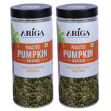 Ariga Foods roasted pumpkin seeds 1kg premium healthy snack in clear jar