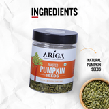 Natural roasted pumpkin seeds texture nutritious superfood snack rich in protein