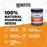 Ariga roasted pumpkin seeds 200g dry roasted oil free healthy snack