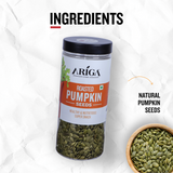 Roasted pumpkin seeds healthy diet snack rich in fiber protein nutrients
