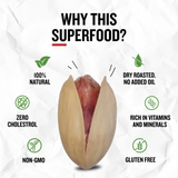 Roasted salted pistachios kernels showing crunchy premium pista dry fruits