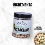 Fresh roasted salted pistachios spread on surface premium pista healthy snack