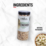 Ariga Foods roasted salted pistachios 500g pista dry fruits packaging jar