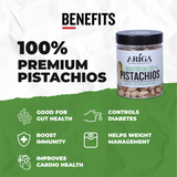 Ariga Foods roasted salted pistachios 200g packaging premium pista dry fruits