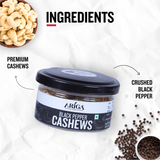 Spicy black pepper cashews packed with antioxidants and nutrients