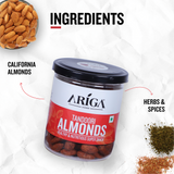 Premium Ariga Foods tandoori almonds 200g dry roasted badam protein snack
