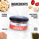 Premium tomato cream cashews with dried garlic and ginger flavor